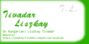 tivadar liszkay business card